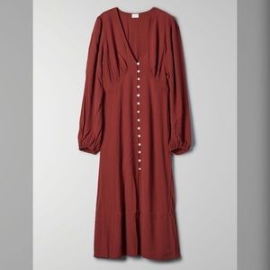 Aritzia Wilfred Gallery Dress in Rustique